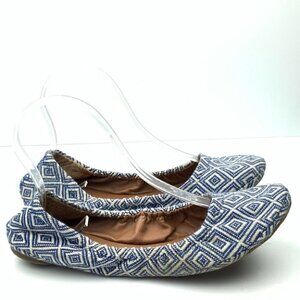 Lucky brand flats sz 8 38 Erin white blue ballet